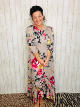 Michella High Low Dress-Mauve Floral