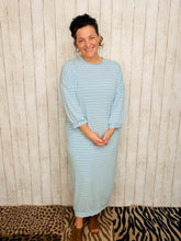 Comfy & Cute Blue Striped Dress