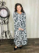 Larissa Black & White Floral Dress