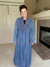 Kristen Smocking & Denim Dress