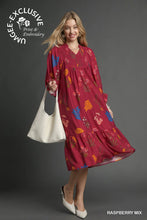 Janice Raspberry Mix Dress