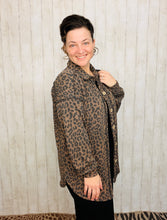 Emily Leopard Print Ribbed Shacket