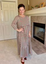 Tonya Marie Tiered Dress-Brown & Taupe