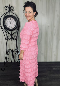 Classy & Ruffles Light Pink Dress