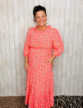 Tasha Coral & Dot Dress