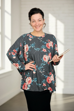 Tammie Rose & Charcoal Top