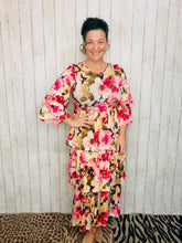 Juliet Ruffle Dress-Pink Floral