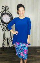 Samantha Ruffle High-Low Tunic-Royal