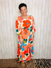 Amanda Orange Floral Dress