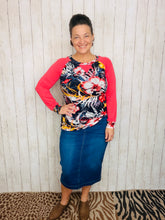 Coral & Floral Top