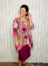 Vibrant & Fun Floral Sharkbite Tunic