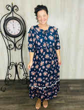 Sabrina Navy & Floral Dress