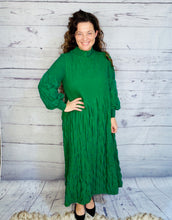 Ruffles & Class Dress- Hunter Green