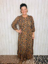 Jen Ribbed Leopard & Button Dress