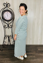 Ribbed Lounge Dress- Sage & Ivory