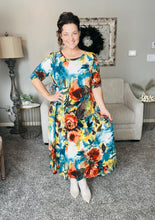 Larissa Teal Floral Dress