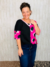 Pink & Leopard Half Sleeve Top