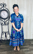 Melissa Mixed Print Dress- Pink Mix or Navy Mix