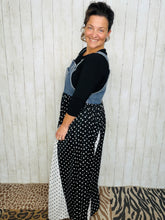 Polkadot & Jean Jumper/Denim Bib Dress