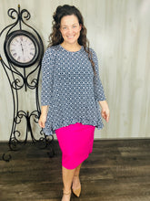 Miss Amy Thicker Fabric Pencil Skirt- (Regular & Plus) Hot Pink (27"-29" Length)