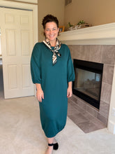 Oh So Comfy Sweatshirt Dress-Hunter Green