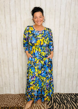Nellie Green & Blue Multi Print Dress