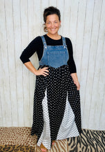 Polkadot & Jean Jumper/Denim Bib Dress