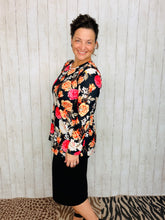 Black & Roses Top