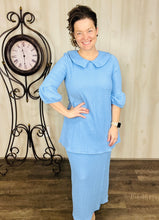 Feeling Sweet Textured Tunic-Blue