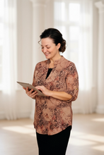 Jessica Floral & Latte Tunic