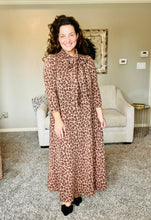 Power On The Day Dress- Ribbed Leopard Print