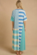 Blue Multi-Print T-Shirt Dress