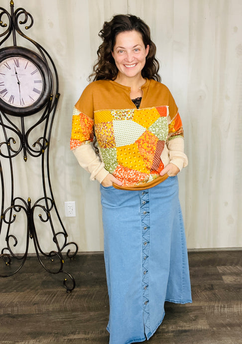 Autumn & Patchwork Pullover