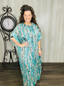 Melissa Pleated Kaftan Dress