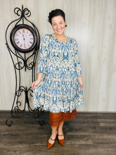 Feminine & Fabulous Navy and Sage Tunic