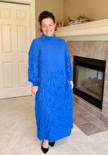 Ruffles & Class Dress-Classic Blue