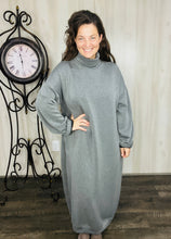 Fabulous Fall Sweatshirt Dress-Charcoal