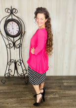 Samantha Ruffle High-Low Tunic-Pink Lollipop