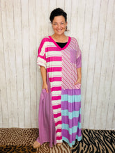 Purple Multi-Print T-Shirt Dress