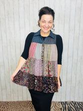 Boho Patchwork Button Down Top