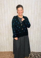 Adorable Hearts Cardigan Sweater- Black or Cream