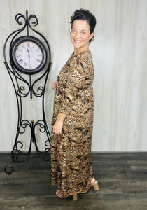 Selena Ruffle Dress- Animal Print