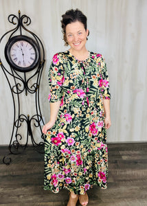 Kimmy Tiers & Bows Dress- Black