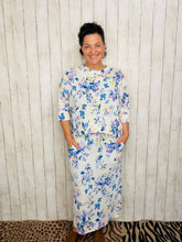 Marissa Ribbed Top- Ivory Floral
