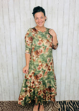 Vintage & Olive Ruffle Hem Dress