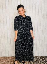 Power On The Day Dress-Black Polkadot