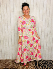 Tonya Marie Tiered Dress- Pink & Floral