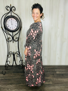 Connie Coral & Leopard Dress