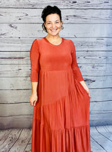 Tonya Marie Tiered Dress- Terra Cotta