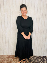 Mallory Black Textured Dress